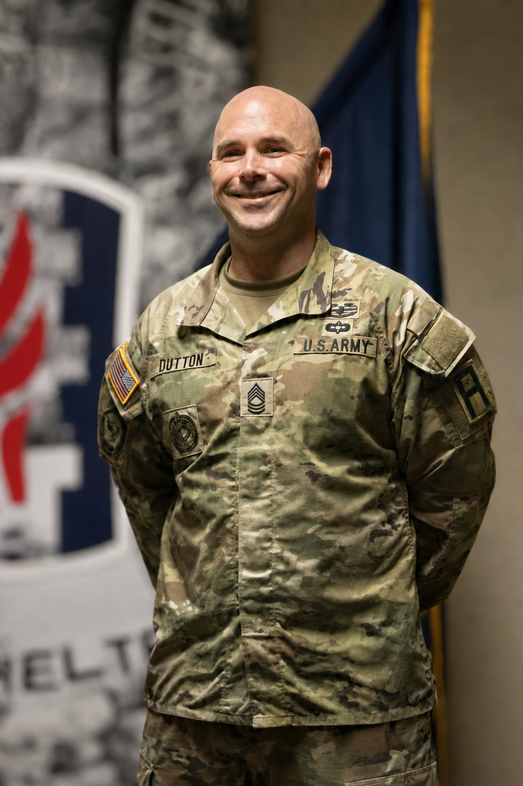 Craig Dutton serving as a U.S. Army Master Sergeant
