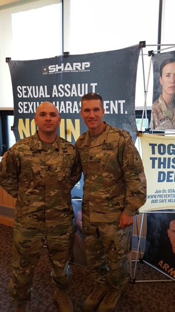 Craig Dutton with Sergeant Major of the Army Daniel A. Dailey at the 2017 SHARP Summit