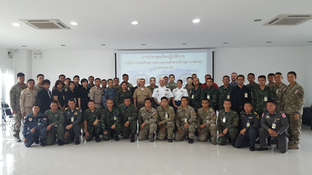 Craig Dutton with U.S. and Thai partners during an international training mission in Thailand
